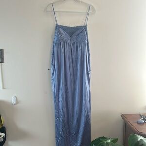 Vintage Bill Tice Nightgown Negligee Slip Dress Purple Maxi Sexy Summer Empire